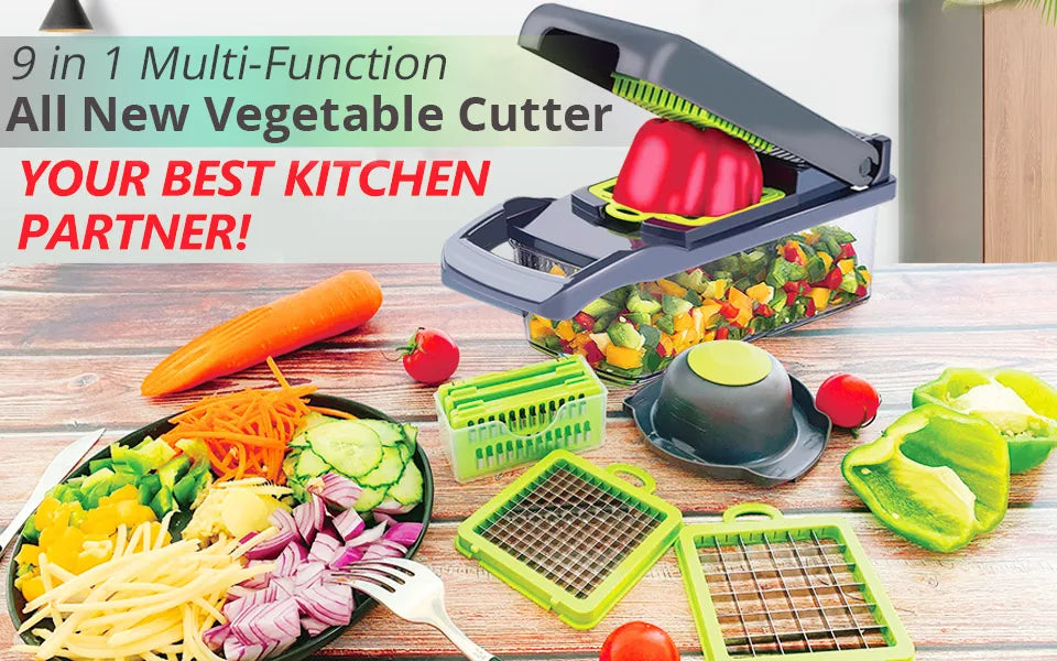 🥗 Cortador e Fatiador de Legumes Multifuncional MYVIT 6 em 1