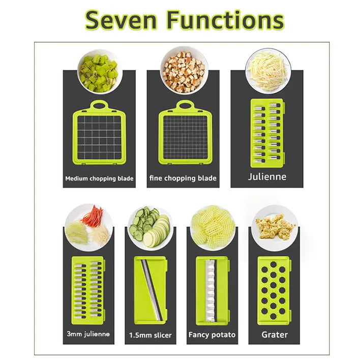 🥗 Cortador e Fatiador de Legumes Multifuncional MYVIT 6 em 1