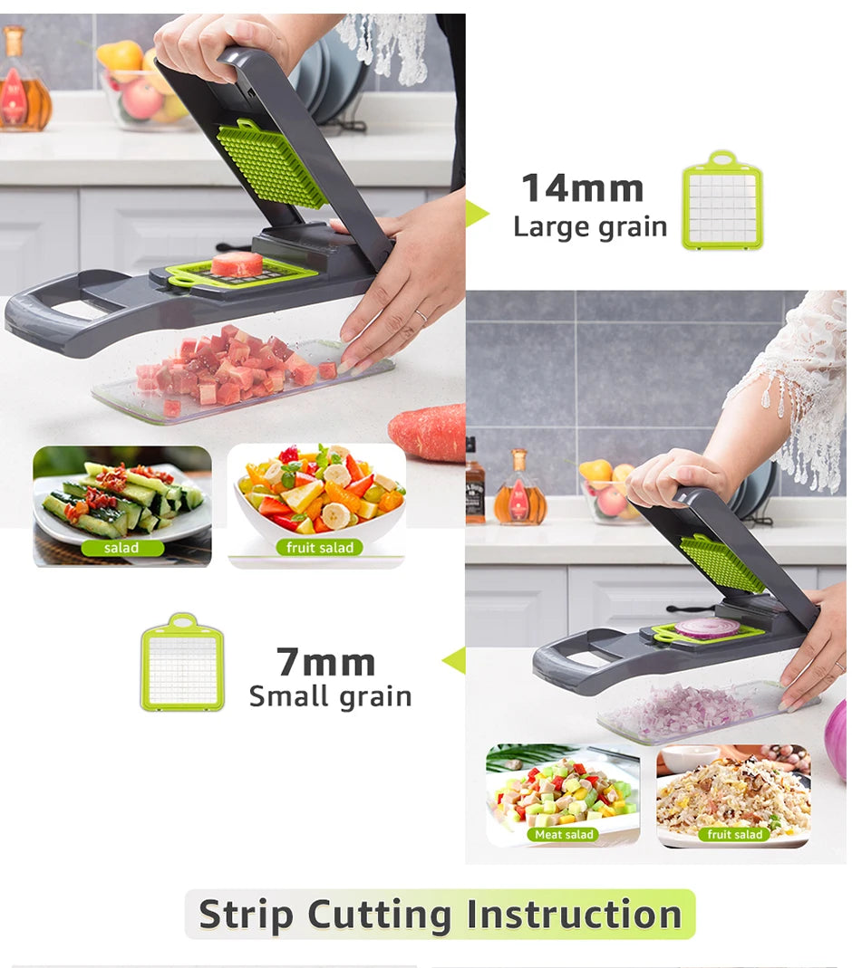 🥗 Cortador e Fatiador de Legumes Multifuncional MYVIT 6 em 1
