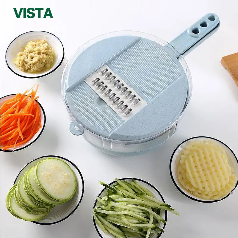 🥗 Cortador e Fatiador de Legumes Multifuncional MYVIT 6 em 1