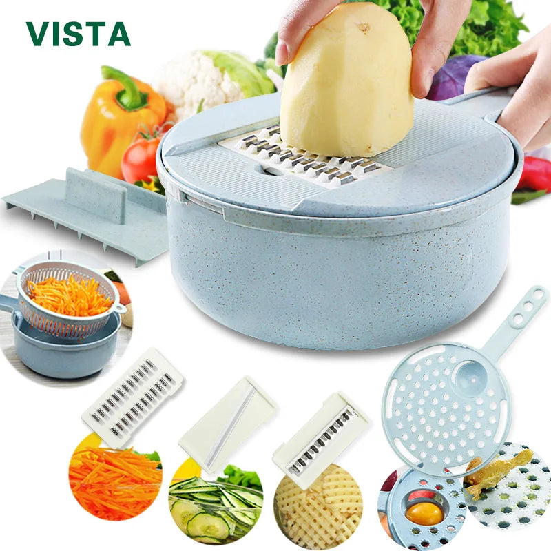 🥗 Cortador e Fatiador de Legumes Multifuncional MYVIT 6 em 1